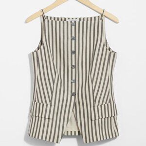 & Other Stories Tailored Strappy Button up Vest top Small NEW WITH TAGS